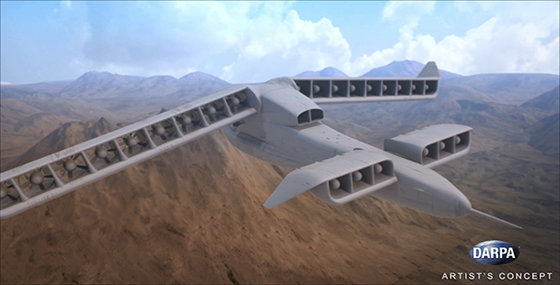DARPA’s Vertical Takeoff and Landing Experimental Plane (VTOL X-Plane) program seeks to provide innovative cross-pollination between fixed-wing and rotary-wing technologies and by developing and integrating novel subsystems to enable radical improvements in vertical and cruising flight capabilities. In an important step toward that goal, DARPA has awarded the Phase 2 contract for VTOL X-Plane to Aurora Flight Sciences. Click below for high-resolution images.