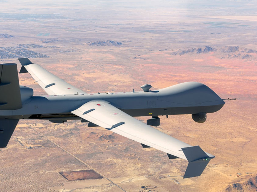 The U.S. Air Force MQ-9A operates from a flight test facility in the continental United States.