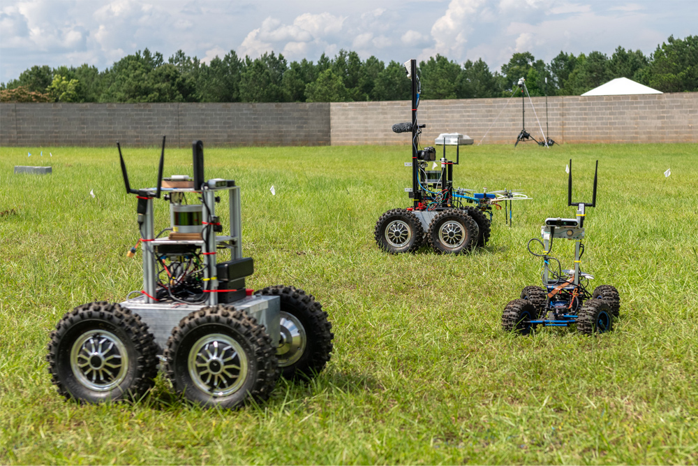 Three UGVs take on the DARPA Triage Challenge during the Workshop 1 event