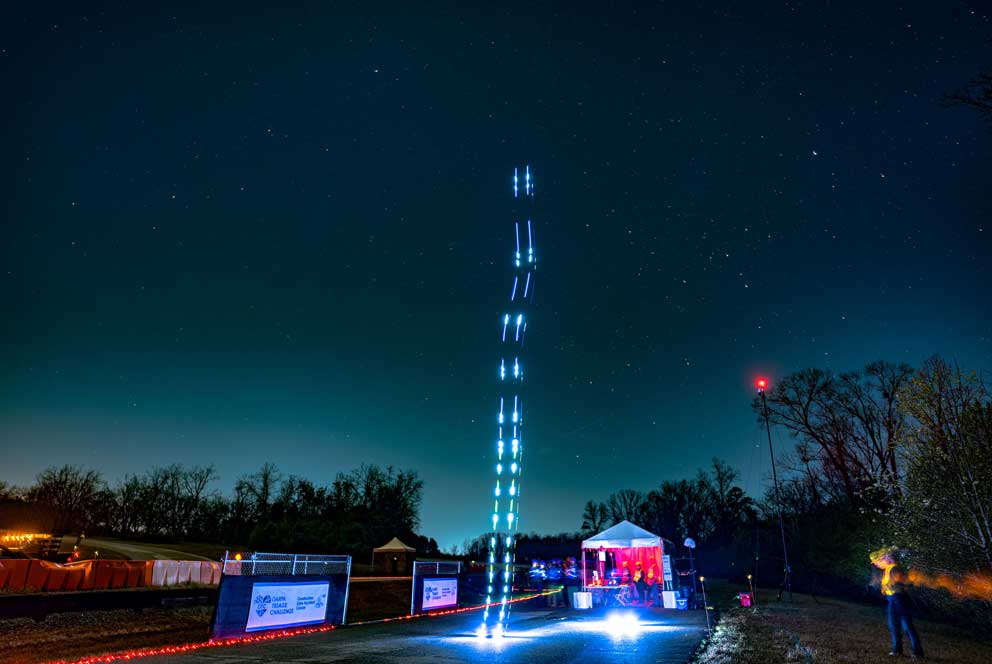 Blast off! An uncrewed aerial vehicle takes flight to quickly and accurately assess injuries.