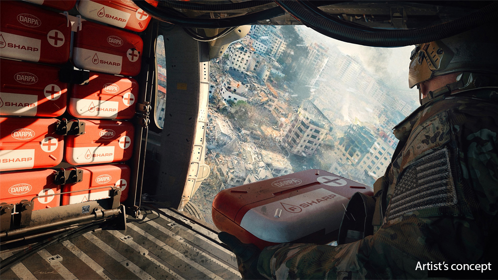 FSHARP: Develops a deployable, shelf-stable, universal whole blood substitute as a hemorrhage countermeasure to sustain injured warfighters in austere, pre-hospital settings.