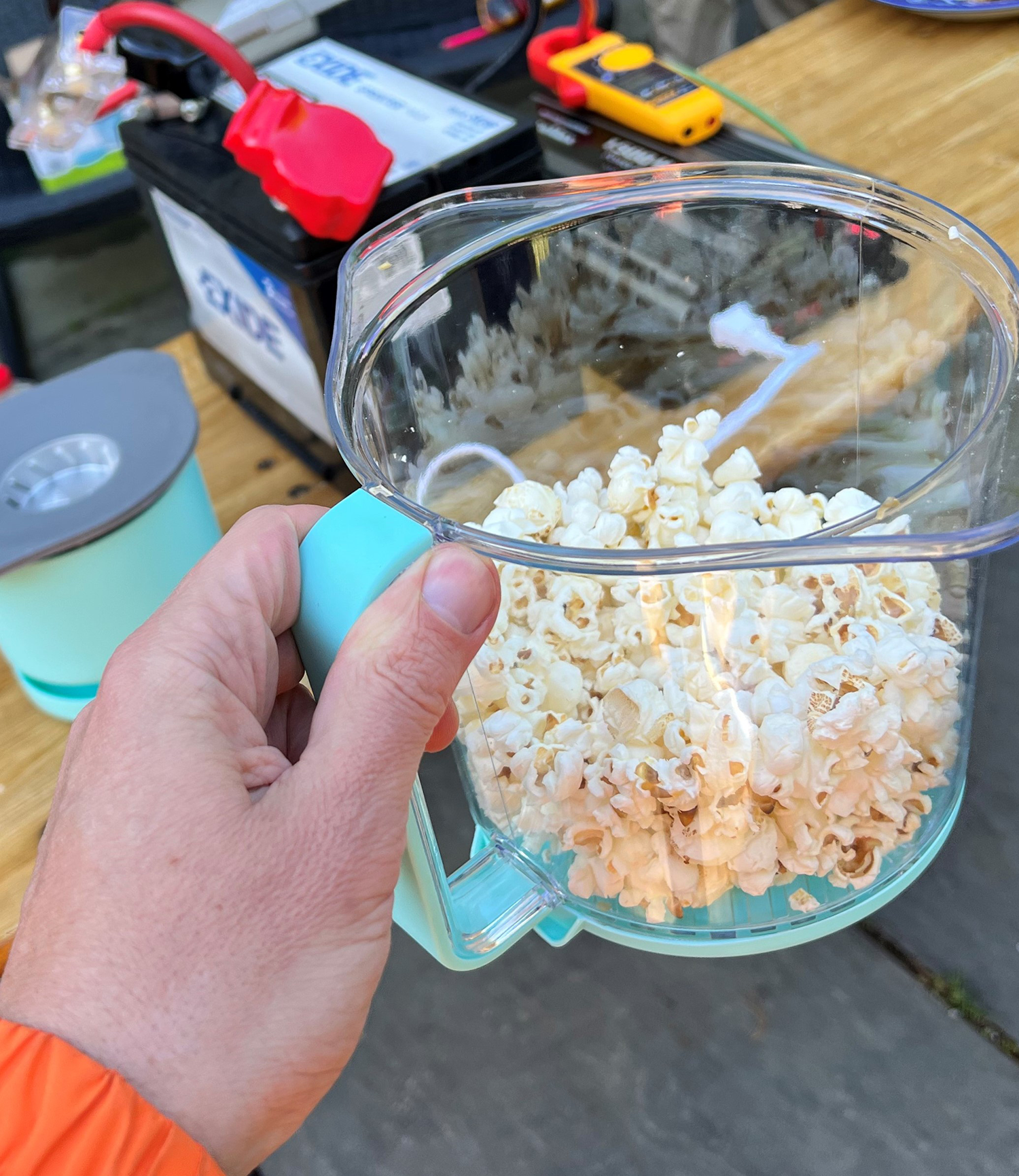 Popcorn made using some of the transferred energy from the PRAD program
