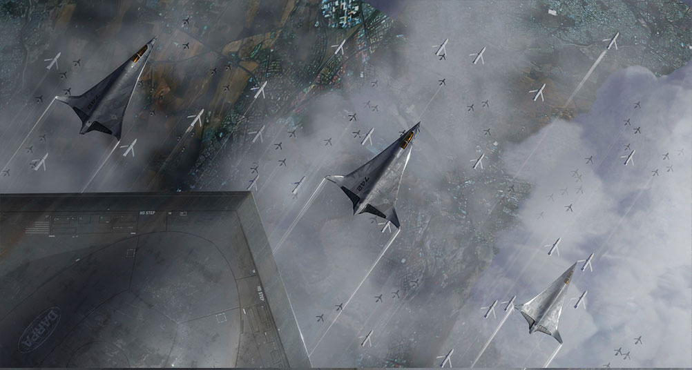  Artist's concept: AIR is developing dominant tactical autonomy for multi-ship, beyond visual range air combat missions; the technology advances the capability for manned and unmanned combat aerial vehicles to work together.
