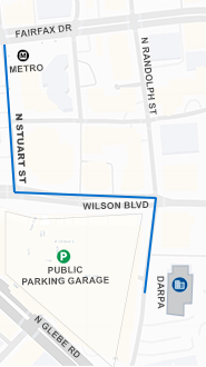 Walk from the Metro to DARPA