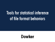Dowker tools for statistical inference of file format behaviors