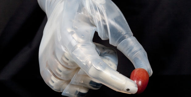prostheticswebfeature1 619x316.jpg The DEKA Arm System is capable of handling objects as delicate as grapes and eggs and also manipulating power tools, such as a hand drill.